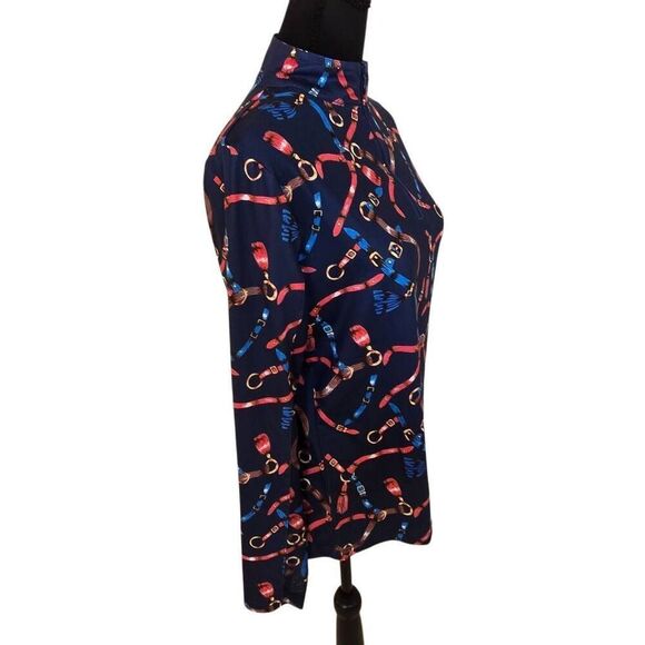 X by Gottex Womens Equestrian Quarter Zip Long Sleeve Golf Top Size Medium - Picture 6 of 12